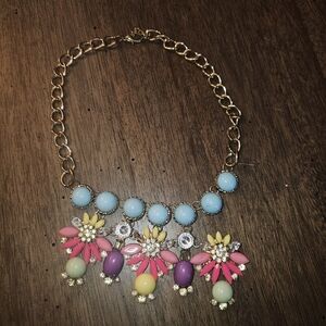 Colorful Bib Style Necklace